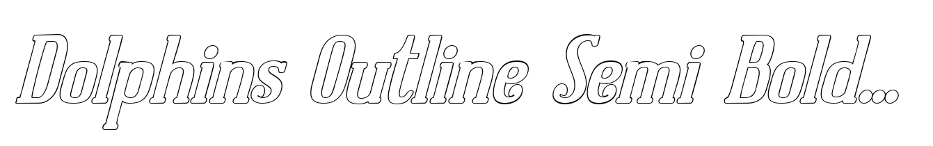 Dolphins Outline Semi Bold Italic